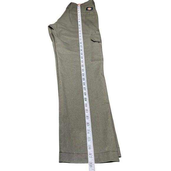 28x30 Mens Dickies Flex Straight Leg Khaki Pants Cargo Slim Taper Olive Green - Picture 7 of 7